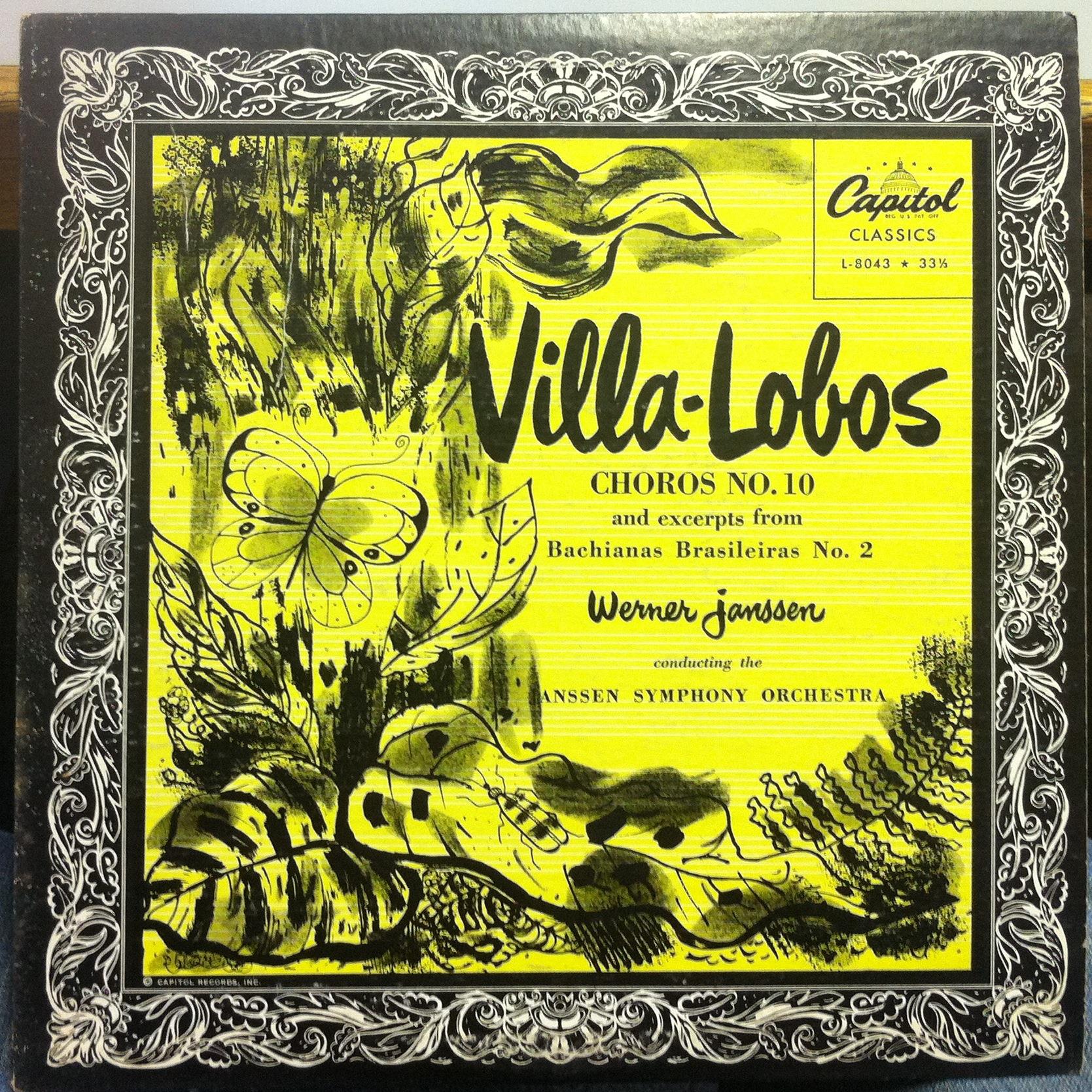 10" JANSSEN villa-lobos choros no 10 LP VG+ L8043 Capitol 1952 USA Modern Art