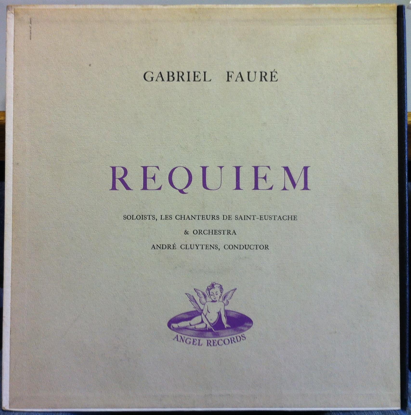 ANDRE CLUYTENS faure requiem LP VG+ ANG 35019 Vinyl UK Mono 1st Press Angel - Shuga Records