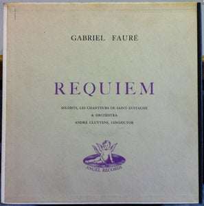 ANDRE CLUYTENS faure requiem LP VG+ ANG 35019 Vinyl UK Mono 1st Press Angel - Shuga Records