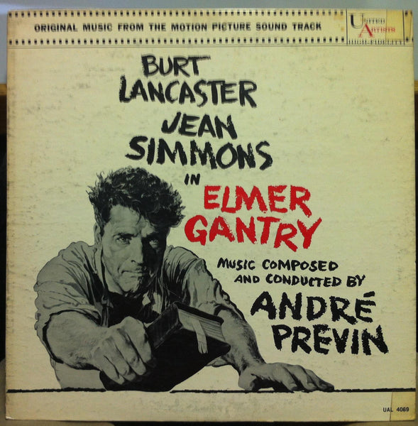 Soundtrack Andre Previn - Elmer Gantry LP VG+ UAL 4069 Mono USA 1st 1960 Record - Shuga Records