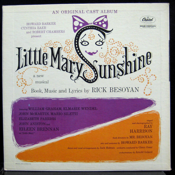 Soundtrack - Little Mary Sunshine LP Mint- WAO-1240 Mono USA Vinyl Record - Shuga Records