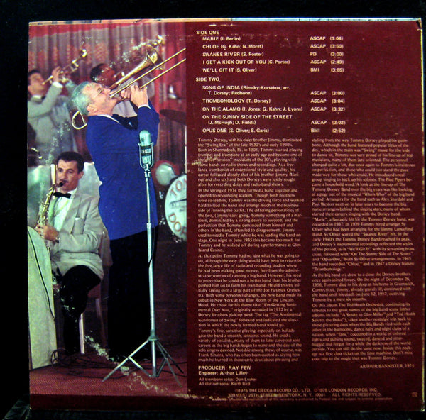 TED HEATH salutes tommy dorsey LP Mint- SP.44228 Uk Stereo Vinyl 1975 Record - Shuga Records