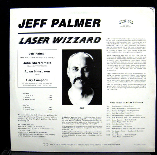 JEFF PALMER laser wizzard LP Mint- SLP-8081 David Stone Martin Vinyl 1986 Record - Shuga Records