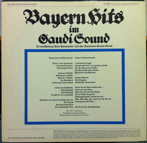 Erich Hartl - Bayern Hits Im Gaudi Sound LP Mint- 79 995 HT Vinyl Record - Shuga Records