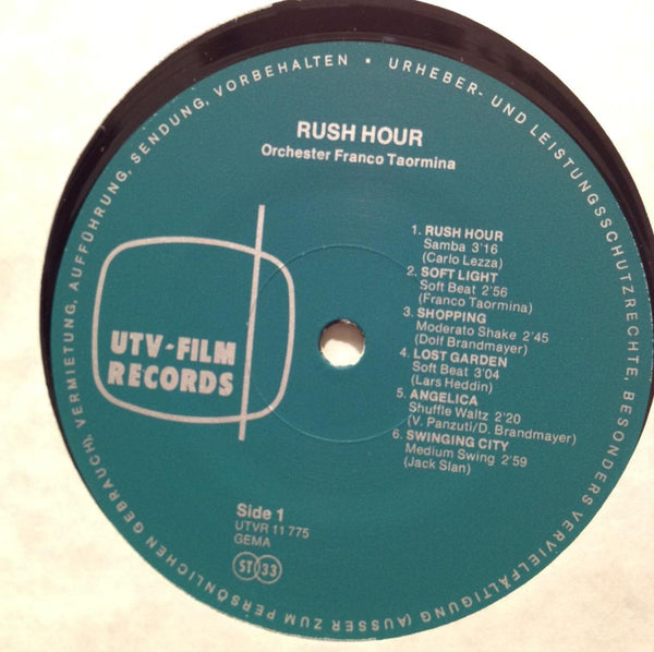 FRANCO TAORMINA rush hour LP Mint- UTVR 11 775 Jazz Funk Library German - Shuga Records
