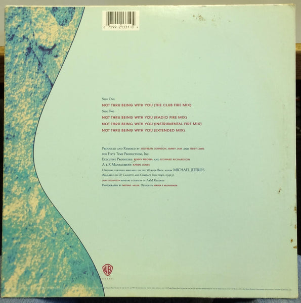 Michael Jeffries - Not Thru Being With You 12" Mint- 0-21331 Karyn White USA 1st - Shuga Records