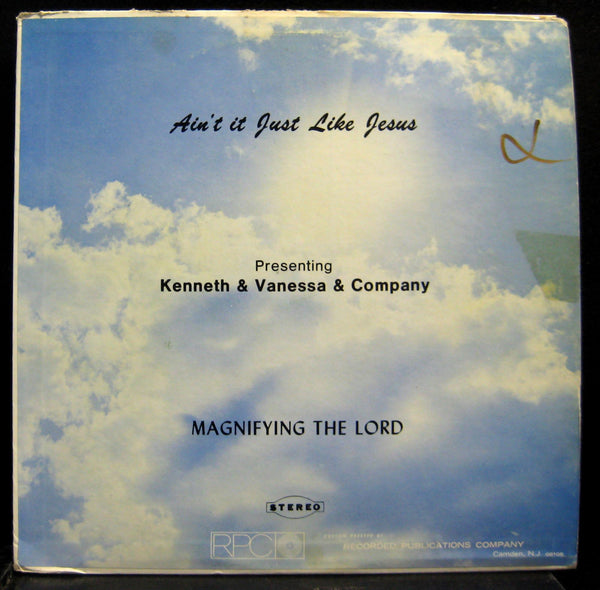 KENNETH & VANESSA & COMPANY ain't it just like jesus LP VG+ Private Xian RPC - Shuga Records