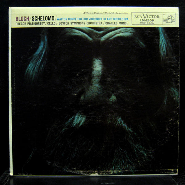 GREGOR PIATIGORSKY bloch schelomo / walton cello LP VG+ LM-2109 Mono 1957 SD USA - Shuga Records