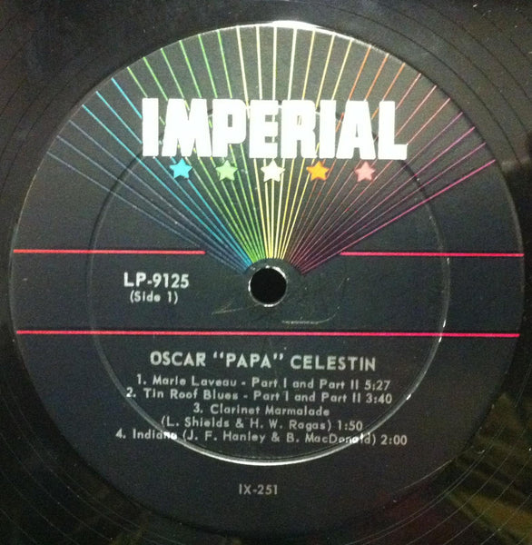 Signed Autographed by 7 Memebers - Oscar "Papa" Celestin - The Dixieland King - Imperial USA Mono Original Vinyl - Jazz  / Ragtime - Shuga Records