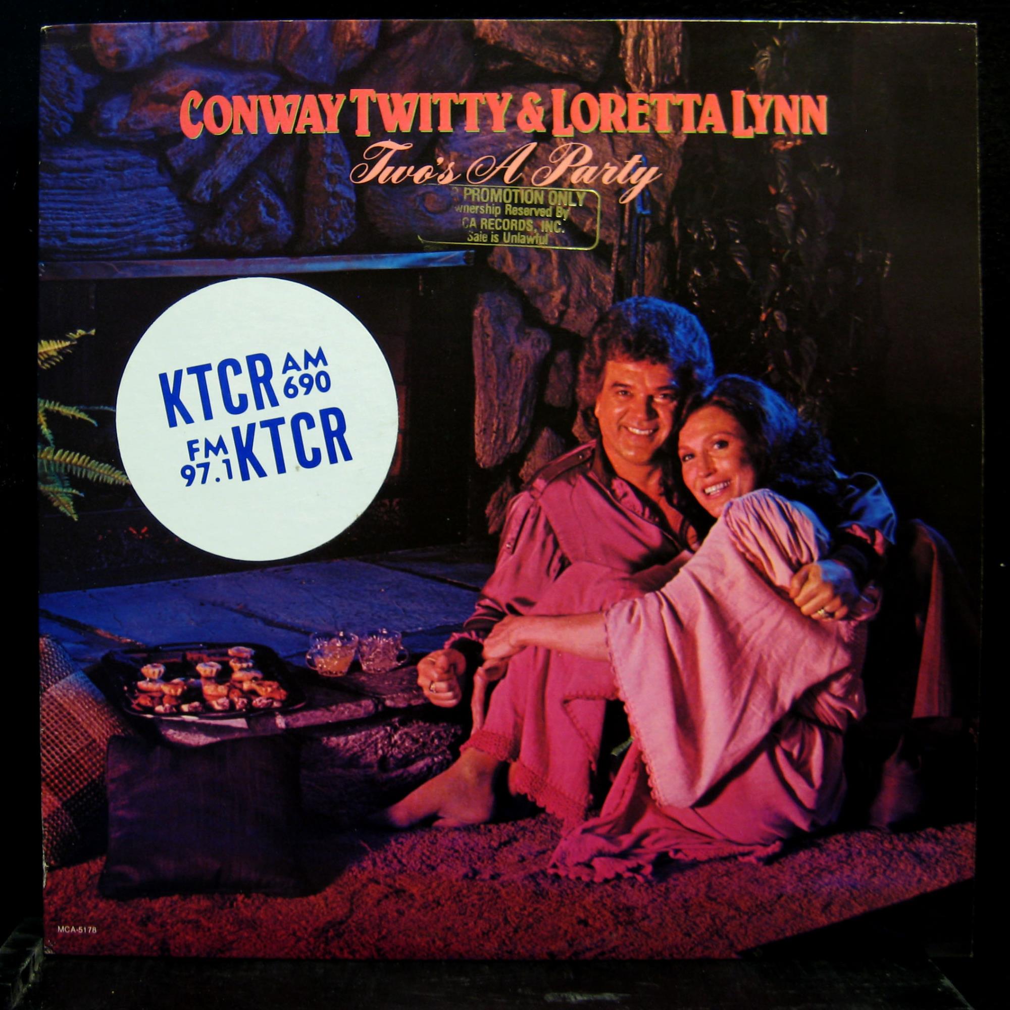 CONWAY TWITTY & LORETTA LYNN two's a party LP Mint- Promo MCA-5178 Vinyl 1981 - Shuga Records