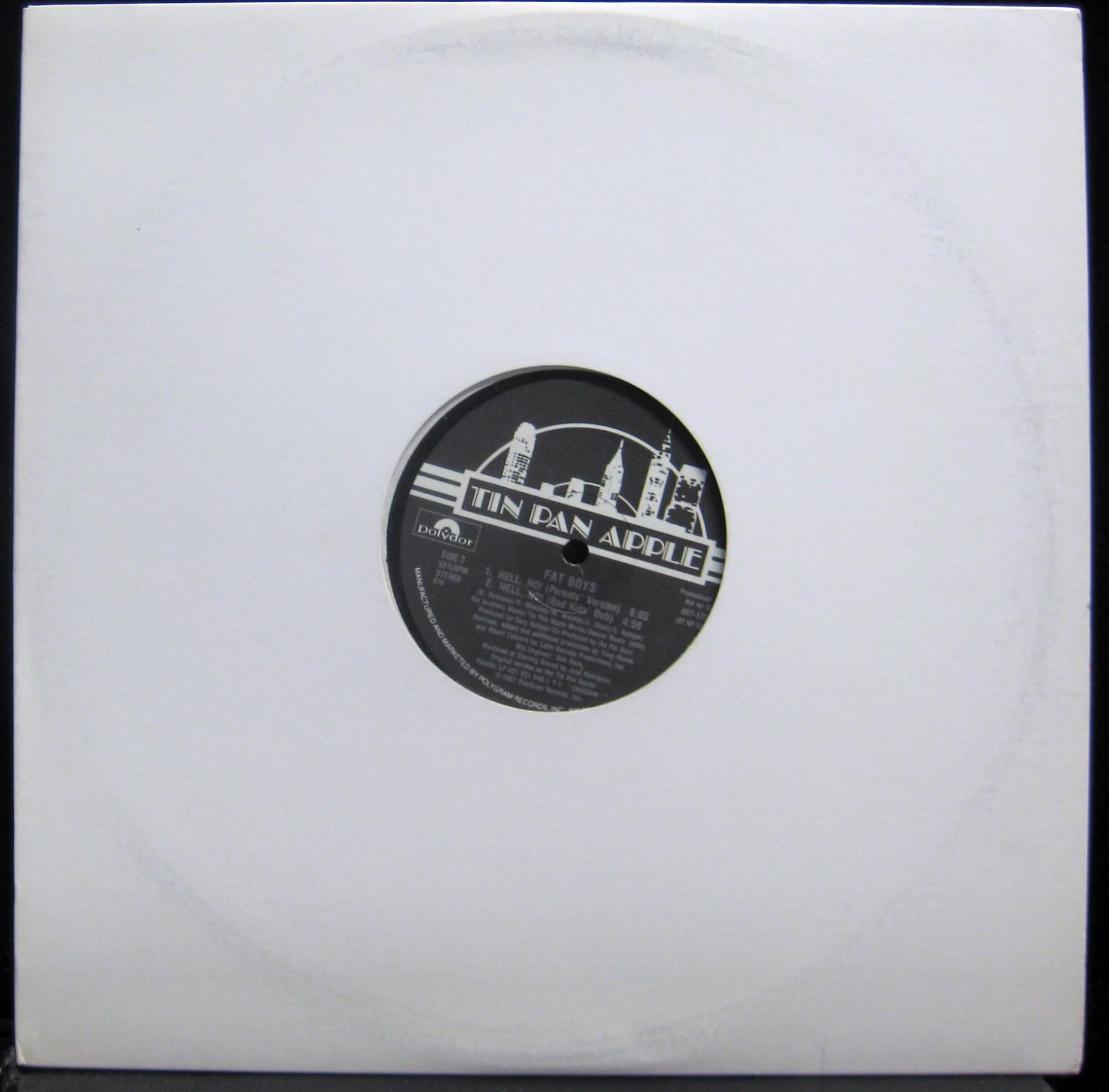 Fat Boys - Rock Ruling / Hell No! 12" Mint- Promo 887 172 1 Vinyl 1987 Record - Shuga Records