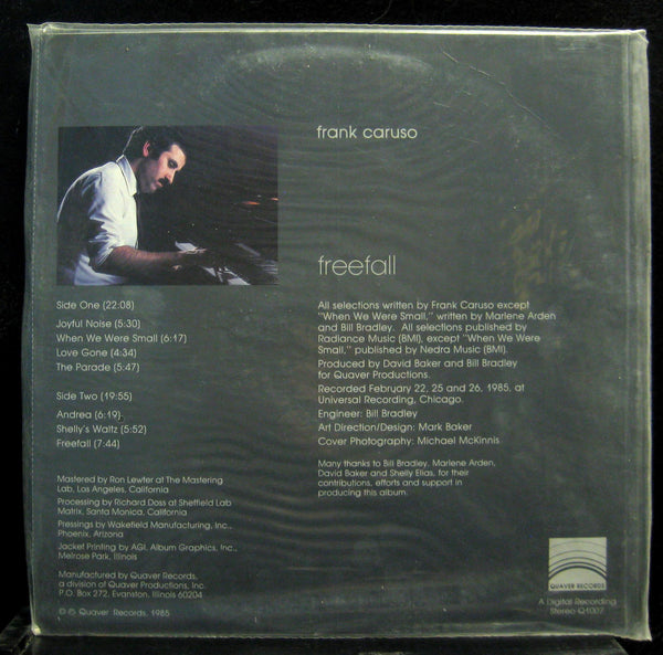 Frank Caruso - Freefall LP New Sealed Q1007 Vinyl 1985 Quaver USA Audiophile - Shuga Records