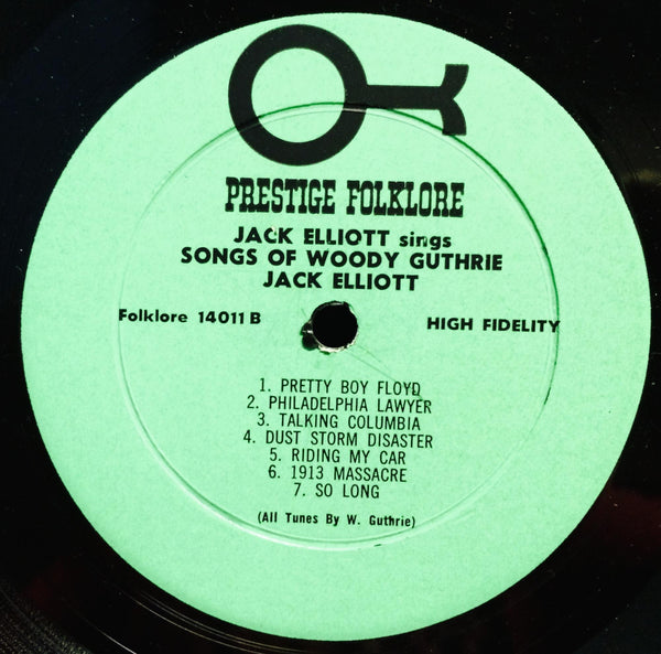 JACK ELLIOTT sings songs of woody guthrie LP Mint- 14011 Prestige 1963 RVG USA - Shuga Records