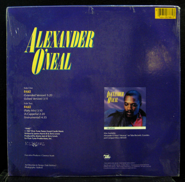 Alexander O'Neal - Fake 12" Mint- 4Z9-06788 Vinyl 1987 Record - Shuga Records