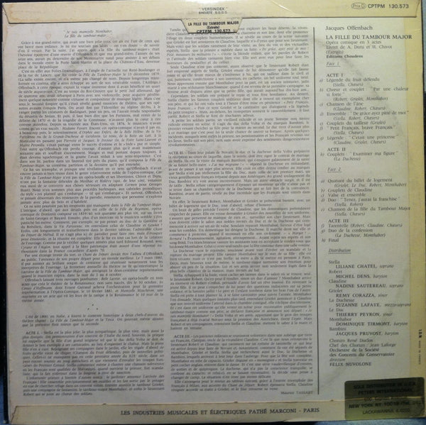 Felix Nuvolone - Offenbach La Fille Du Tambour-Major LP Mint- CPTPM 130573 1st - Shuga Records