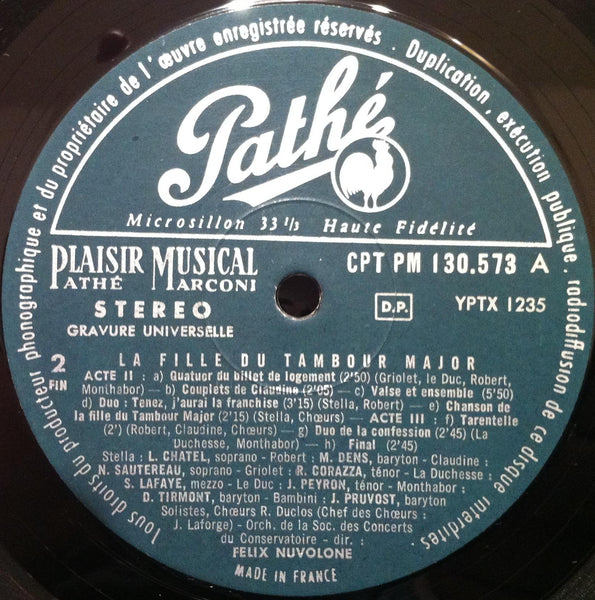 Felix Nuvolone - Offenbach La Fille Du Tambour-Major LP Mint- CPTPM 130573 1st - Shuga Records