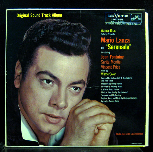 SOUNDTRACK MARIO LANZA serenade LP VG+ LM-1996 Mono Vinyl 1956 Record - Shuga Records
