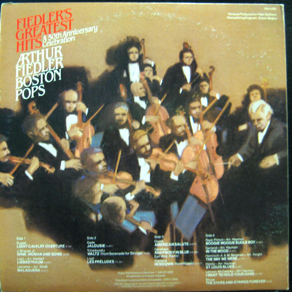 Arthur Fiedler - Greatest Hits 50Th Anniversary 2 LP Mint- CRL2-3383 Vinyl 1979 - Shuga Records