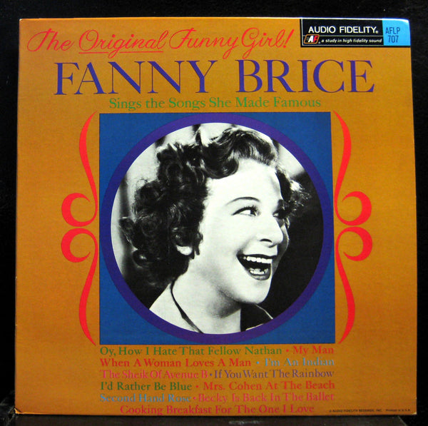 Fanny Brice - Songs She Made Famous LP VG+ AFLP-707 Mono Vinyl 1968 Record - Shuga Records