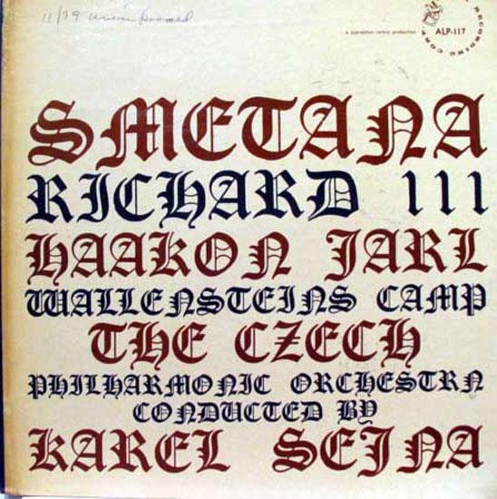 Sejna - Smetana Richard III LP VG+ ALP 117 Vinyl Record - Shuga Records