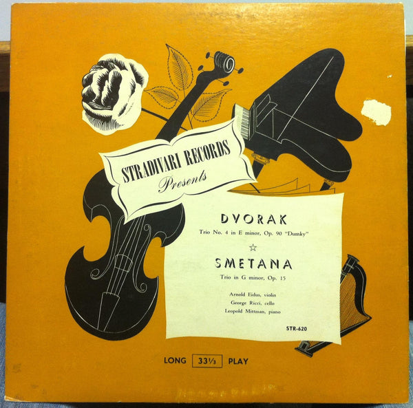 EIDUS & RICCI & MITTMAN dvorak & smetana trio LP VG+ STR-620 US ED1 1950's - Shuga Records