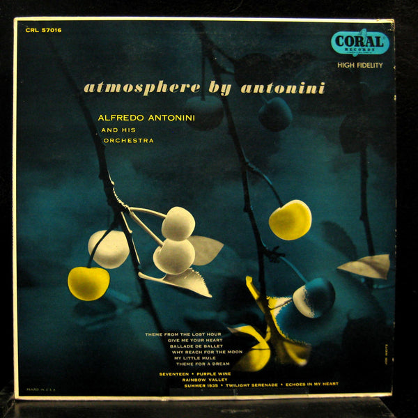 Alfredo Antonini - Atmosphere By LP VG+ CRL 57016 Coral Mono 1st Vinyl Record - Shuga Records