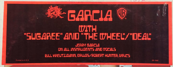 Jerry Garcia - Garcia - VG LP Record 1972 Warner USA White Label Promo Vinyl & Hype Sticker - Psychedelic Rock / Folk Rock - Shuga Records