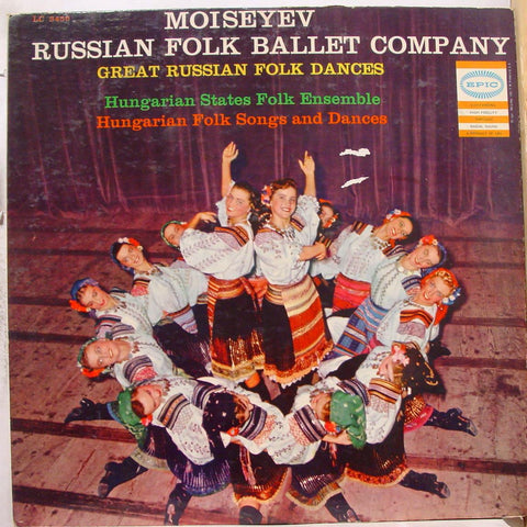 MOISEYEV RUSSIAN FOLK BALLET COMPANY great dances LP VG LC 3459 Vinyl 1958