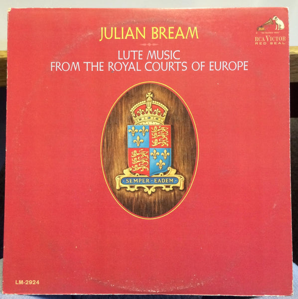 Julian Bream - Lute Music From The Royal Courts Of Europe LP VG+ LM-2924 1s/1s - Shuga Records