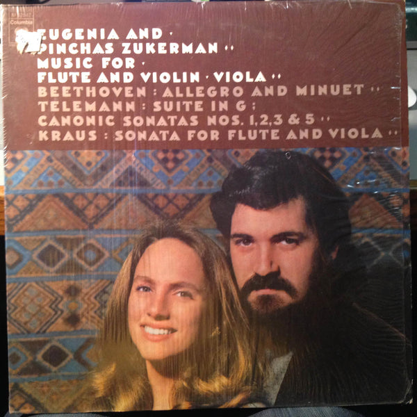 EUGENIA & PINCHAS ZUKERMAN beethoven / telemann LP Mint- M 32842 Autographed USA - Shuga Records