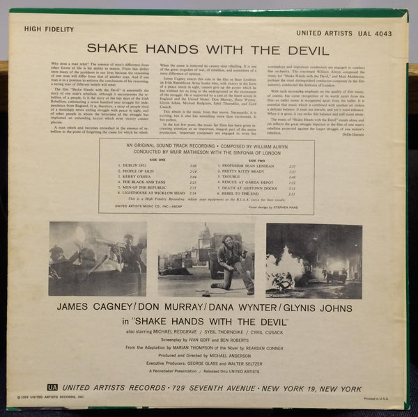 Muir Mathieson Soundtrack - Shake Hands With The Devil LP Mint- UAL 4043 Mono - Shuga Records