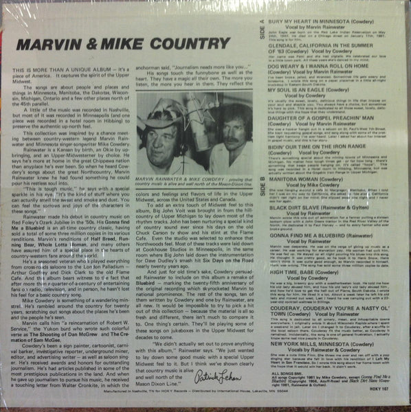 MARVIN RAINWATER & MIKE COWDERY country music is alive & well LP Mint- 1981 - Shuga Records
