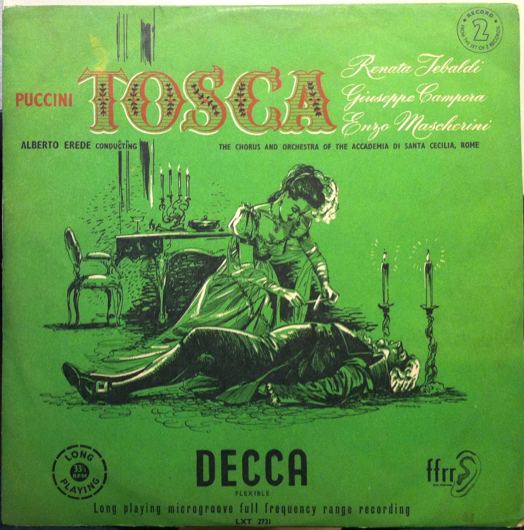 ALBERTO EREDE puccini tosca part 2 LP VG LXT.2731 Vinyl Decca UK Record - Shuga Records