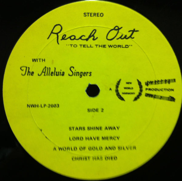 Alleluia Singers - Reach Out To The World LP VG Private 60's CA Xian Folk Rock - Shuga Records