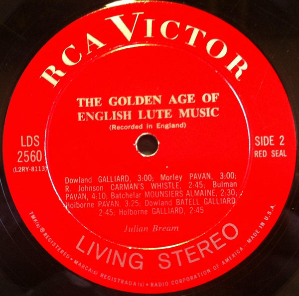 JILIAN BREAM golden age of english flute music LP VG LDS 2560 Living Stereo - Shuga Records
