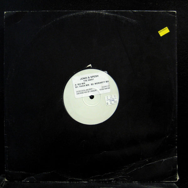 Jondi & Spesh - The Sway - VG+ 12" Single Record 2000 Dorigen Music UK White Label Promo Vinyl - Progressive House - Shuga Records