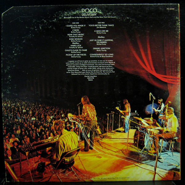 Poco - Deliverin' LP VG+ PE 30209 Vinyl Record - Shuga Records