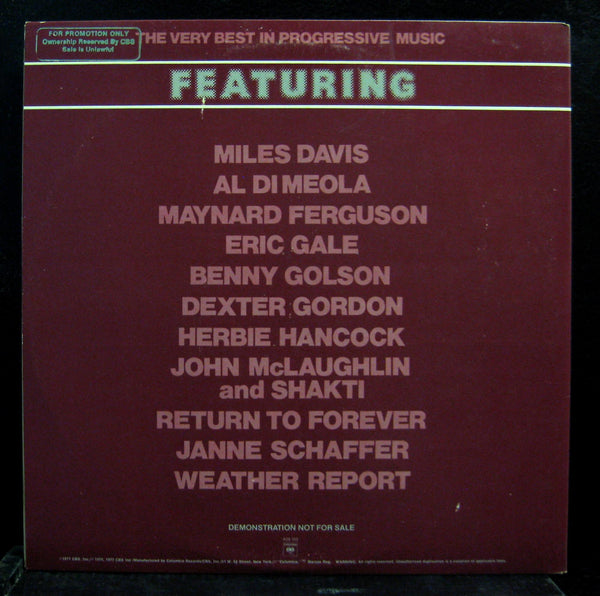 Various CBS Jazz - Sound Musical Advice 2 LP Mint- A2S-323 Vinyl 1977 Promo - Shuga Records