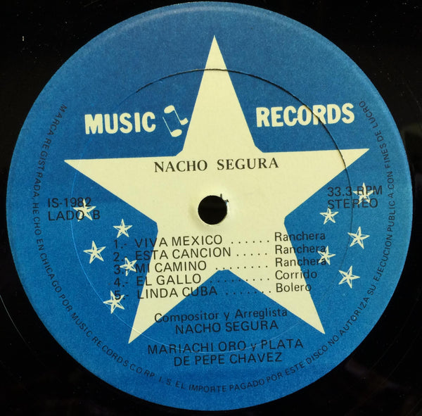 Nacho Segura - Soy Mexicano - VG LP Record 1982 Music Stereo Mexico Vinyl - Ranchera / Bolera - Shuga Records