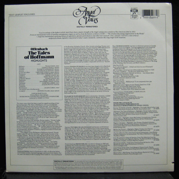 Andre Cluytens - Offenbach Tales Of Hoffmann LP Mint- AV-34077 Vinyl w/Book - Shuga Records