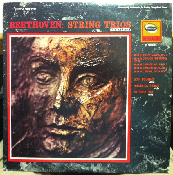 POUGNET / RIDDLE / PINI beethoven string trios 3 LP Mint- WMS-1017 Stereo - Shuga Records