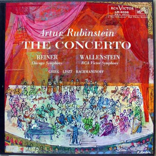 ARTUR RUBINSTEIN concerto grieg liszt 2 LP Mint- LM-6039 Mono RCA 1956 w/Book - Shuga Records