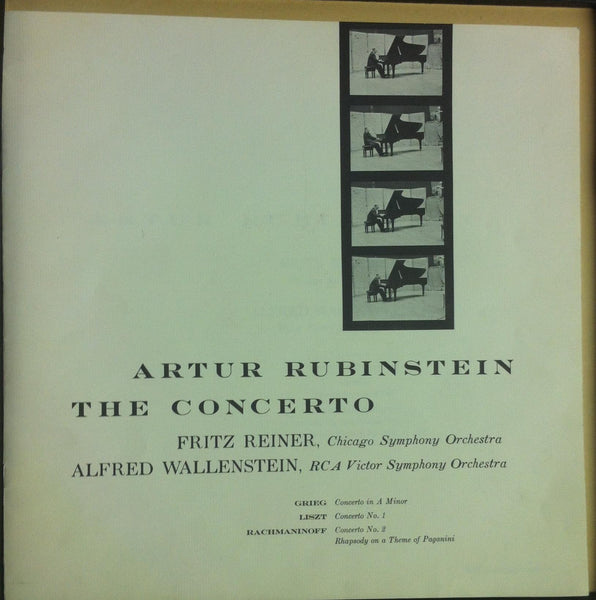 ARTUR RUBINSTEIN concerto grieg liszt 2 LP Mint- LM-6039 Mono RCA 1956 w/Book - Shuga Records