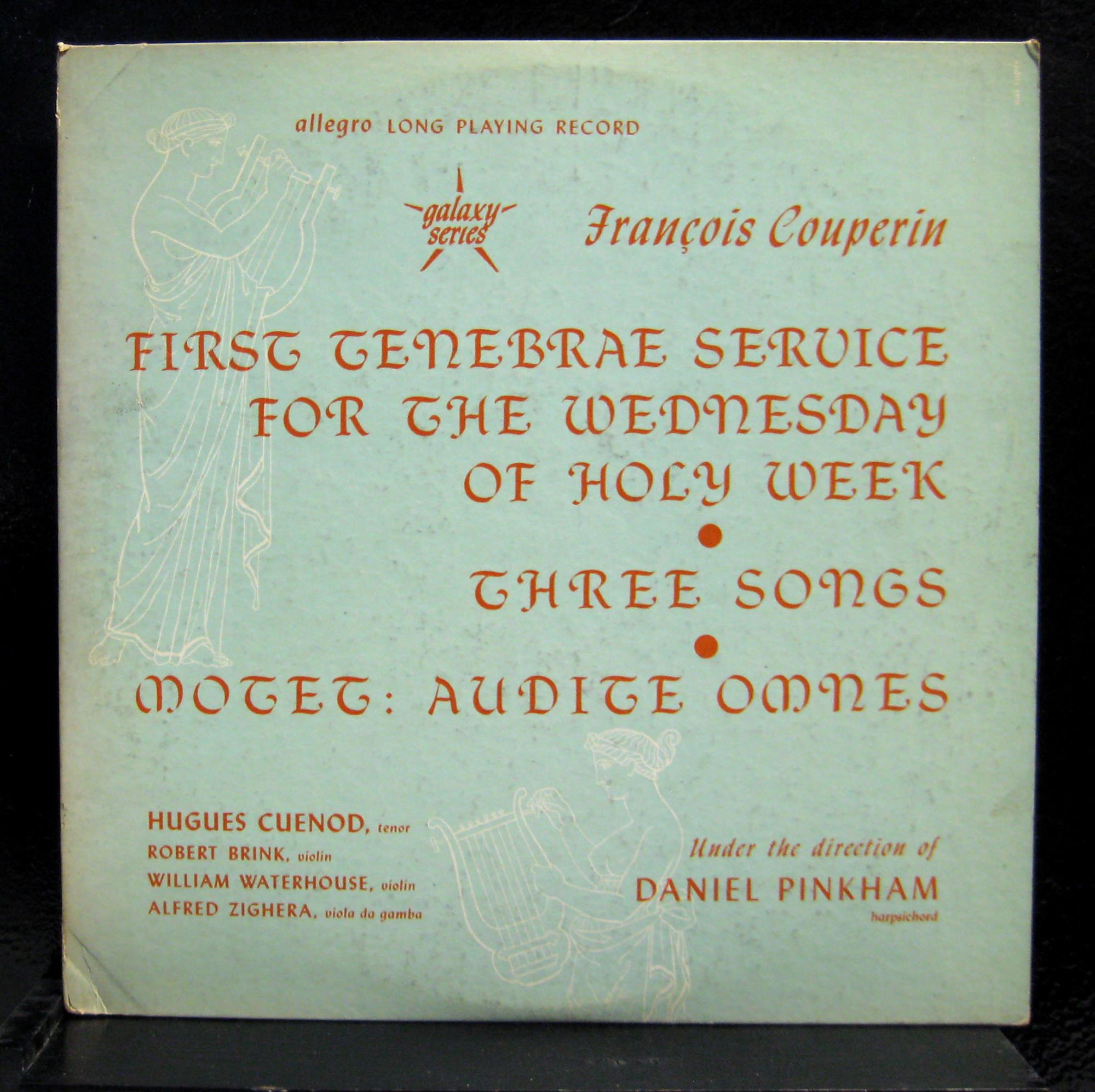 Daniel Pinkham - Couperin First Tenebrae Service LP VG+ ALG 91 Allegro USA 50s - Shuga Records