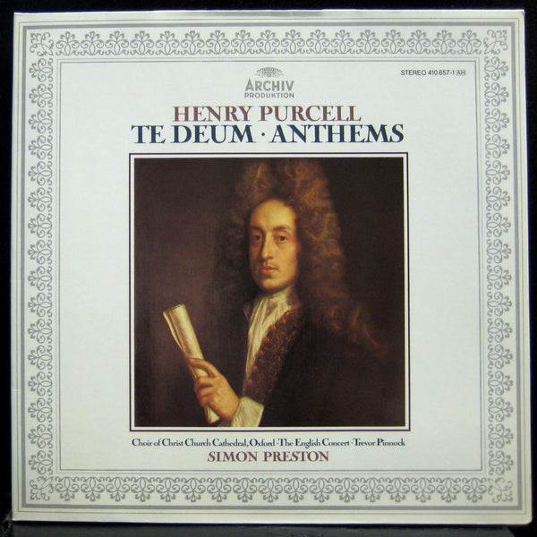 Simon Preston - Purcell Te Deum - Anthems LP Mint- 410 657-1 German Vinyl Record - Shuga Records
