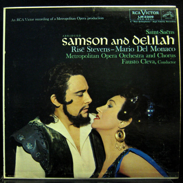 FAUSTO CLEVA saint saens samson and delilah LP VG+ LM-2309 Mono 1s/3s USA Vinyl - Shuga Records