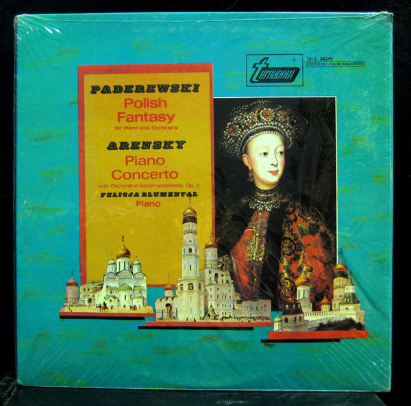 Felicja Blumental - Paderewski / Arensky LP Mint- TV-S 34345 RVG Van Gelder 1971 - Shuga Records