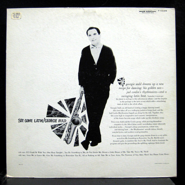 GEORGIE AULD sax gone latin LP VG+ T-1045 Capitol Mono Vinyl 1958 Record - Shuga Records