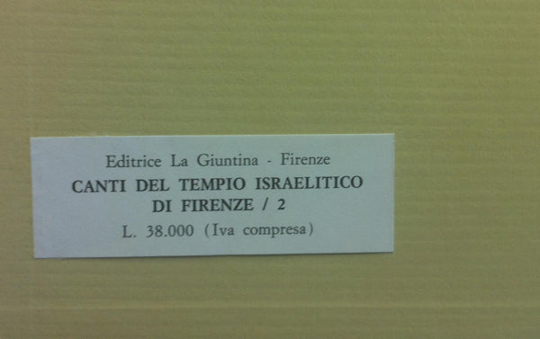 Fernando Belgrado - Songs Of The Synagogue Of Florence LP Mint- Italy w/Book - Shuga Records
