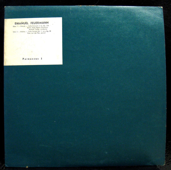 EMANUEL FEUERMANN dvorak & brahms cello concerto LP VG+ GBR 669 Parnassus Mono - Shuga Records